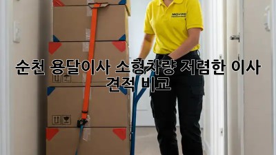순천 용달이사 소형차량, 저렴한 이사 견적 비교! 🚛