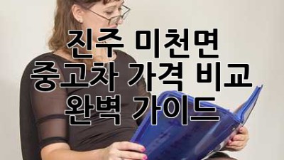 진주 미천면 중고차 가격 비교 완벽 가이드
