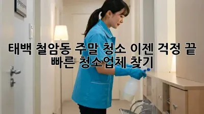 태백 철암동 주말 청소? 이젠 걱정 끝! 빠른 청소업체 찾기